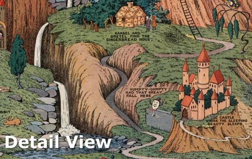 Miniatura 4 de Land of Make Believe - Imaginary Map 1930 de Jaro Hess - Impresión de mapa histórico - 24 x 16 pulgadas