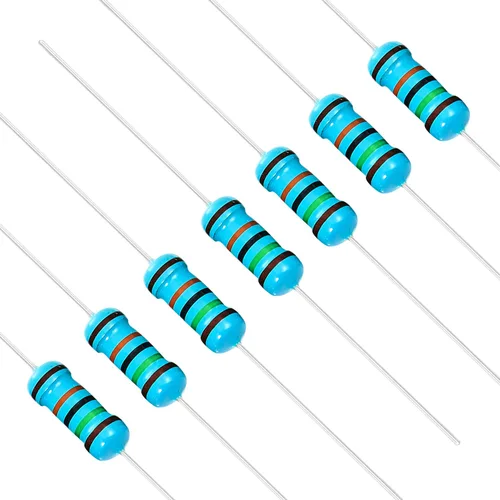 Miniatura 23 de Chanzon 50 piezas 1 W 10 Ω ohm Resistencia de película metálica fija de tolerancia 0.01 ±1% 10R MF Resistencias de agujero pasante con limitación