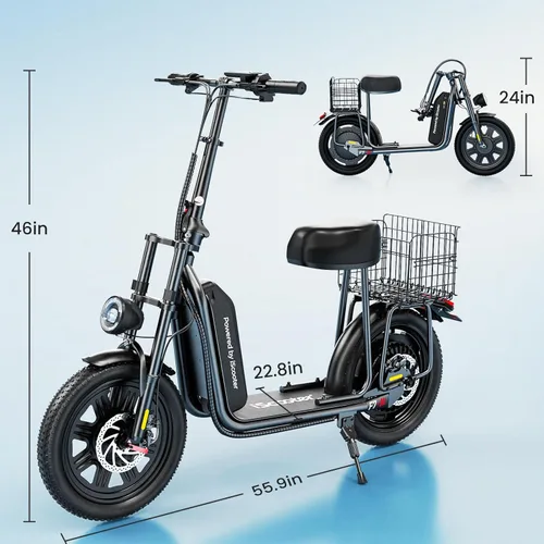Miniatura 13 de iScooter F7 - Scooter eléctrico para adultos, motor potente de 1000W, velocidad máxima de 45 MPH y alcance de 28 millas, scooter de 16