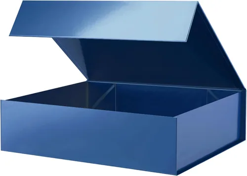 Miniatura 25 de PACKHOME Caja de regalo de 11.5 x 8 x 2.5 pulgadas, caja resistente para camisas con tapa magnética para múltiples ocasiones (negro brillante)