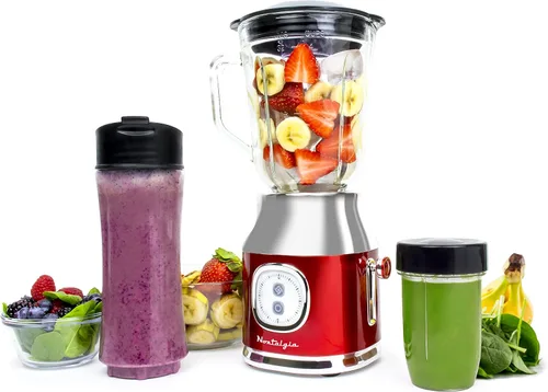 Miniatura 11 de Nostalgia Kool-Aid Slush 'N Go - Licuadora personal para batidos, granizados, batidos y mezclas de frutas, incluye dos botellas de viaje de 15