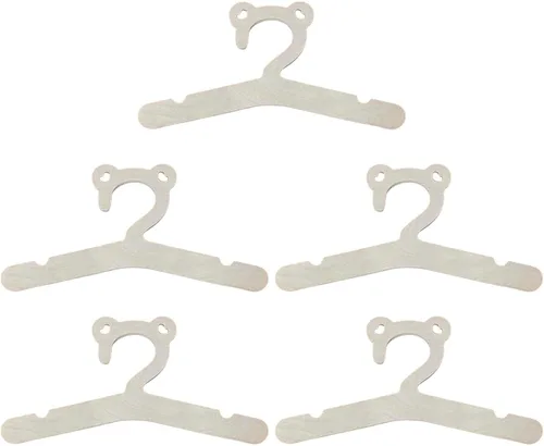 Miniatura 5 de 5 piezas de madera para niños, colgador de ropa para niños, resistente y duradero, para el hogar, guardarropa, ahorro de espacio, decoración (A)