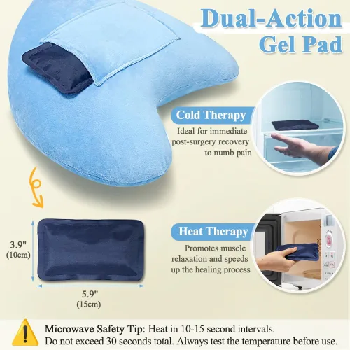 Miniatura 3 de Almohada de cirugía de hombro para dormir, manguito rotador, alivio del dolor de cuello y hombro, almohada para dormir de lado, cuña para cirugía