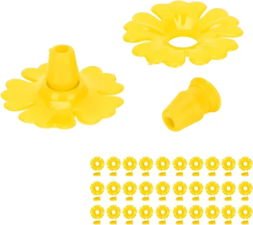 Miniatura 6 de Hyuduo 30 piezas de repuesto para comederos de colibríes, puertos de alimentación de néctar amarillo para comederos de colibríes al aire libre
