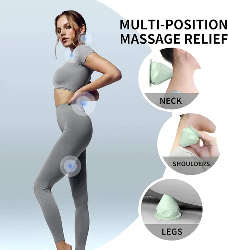Miniatura 8 de Bola montable de auto-masaje manos libres con ventosa, masajeador de nudo muscular de dolor de espalda de tejido profundo, liberación miofascial