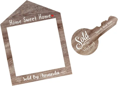 Miniatura 9 de Letrero de venta para agente de bienes raíces, regalo gigante para cabina de fotos, accesorios para casa, suministros de marketing vendidos por