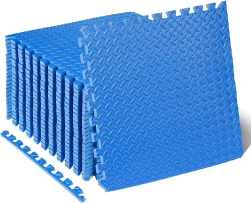 Miniatura 20 de ProsourceFit - Tapete de ejercicio tipo rompecabezas de ½ pulgada, losetas de espuma EVA entrelazadas para gimnasio en casa, para niños, crema, 24 x