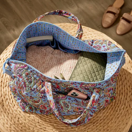 Miniatura 5 de Vera Bradley Women's Cotton Overnight Tote Travel Bag