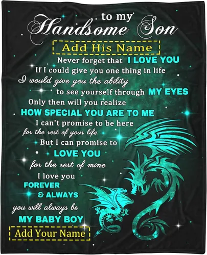 Miniatura 14 de Manta personalizada para mi hija de mamá y papá 40x50 pulgadas, manta ligera de franela, regalo con nombre personalizado, manta súper suave y cómoda