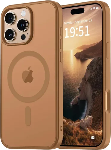 Miniatura 39 de vnnink para iPhone 12 y iPhone 12 Pro, funda de teléfono celular translúcida con protección contra caídas de grado militar, mate magnética