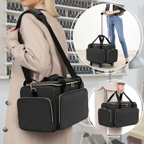 Miniatura 6 de LUXJA Almacenamiento Cosmético Rodante, Negro