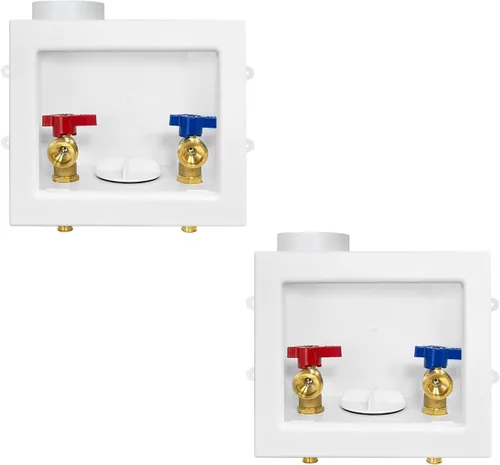 Miniatura 13 de Caja de salida para lavadora (lavandería), drenaje central/drenaje lateral, entrada Pex-A de 1/2 pulgada x conexión de salida MHT de 3/4 pulgadas
