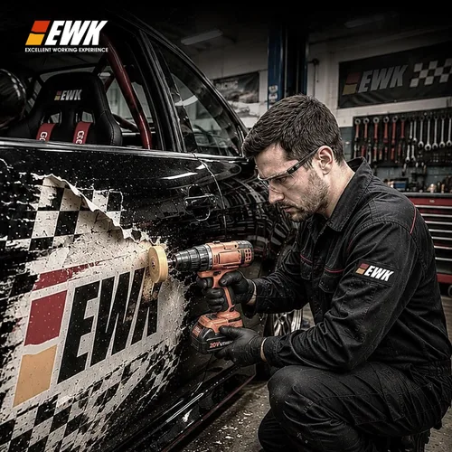 Miniatura 5 de EWK Rueda de goma para borrar, 2 unidades, para taladro, ideal para adhesivos, rayas y eliminación de calcomanías