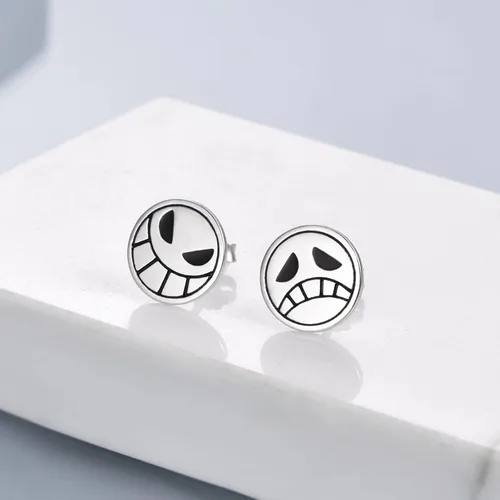 Miniatura 2 de POPLYKE Pendientes de anime de plata de ley 925 para mujer y hombre, Plata de ley, Plata de ley