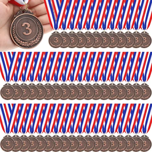 Sasylvia 120 medallas de oro y plata de bronce, medallas ganadoras de premios, medallas para adultos y niños, medallas para béisbol, softbol,
