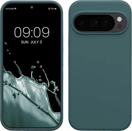 Miniatura 725 de kwmobile Funda Compatible con Google Pixel 6 Pro - Funda de teléfono de silicona TPU con acabado suave - Azul Arrecife