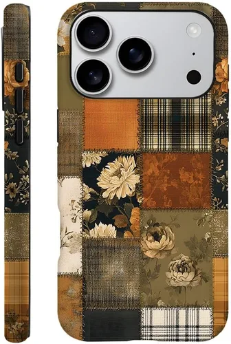 Miniatura 24 de DAIZAG Funda compatible con iPhone 13, funda duradera de protección contra golpes para niñas y mujeres, tema de retazos azul océano Tema