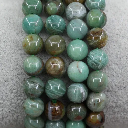 Miniatura 100 de Amandastone Pulsera elástica de cuentas redondas de 0.315 in con piedras preciosas naturales de 7 pulgadas