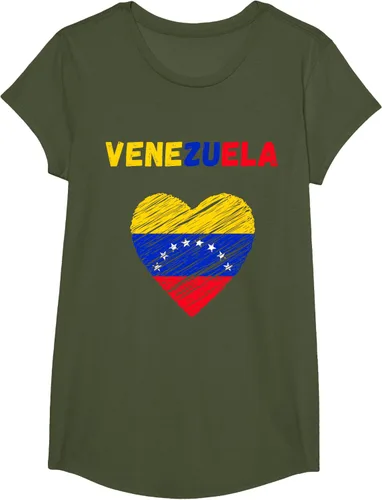 Miniatura 87 de Camiseta con la bandera venezolana con corazón de Venezuela, Negro