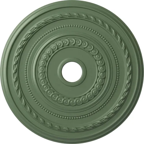 Miniatura 24 de Ekena Millwork CM25COFCS Cole Medallón de Techo, 25 3/8"OD x 3 3/8"ID x 1 3/8"P, pintado a mano Flash Cobre