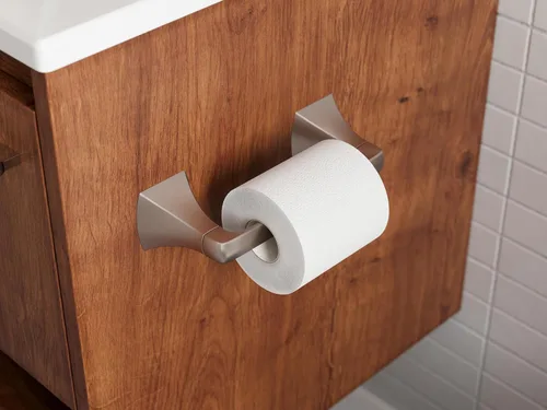 Miniatura 5 de Pfister Bruxie Portapapel Higiénico, Soporte para Rollo de Papel Higiénico del Baño, Montaje en Pared, Atornillado, Acabado Níquel Cepillado Spot