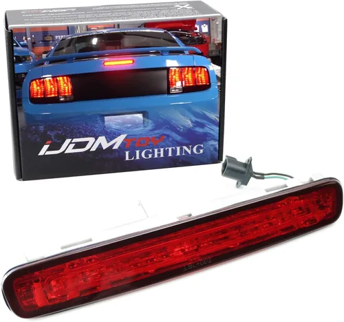 Miniatura 10 de iJDMTOY Reflector de Lente Ahumada LED Completa de Cromo Luz de Freno Tercera Compatible con Ford Mustang 2005-2009, Alimentada por 16 Emisores LED
