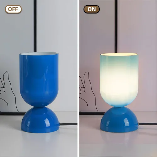 Miniatura 4 de Lámpara de mesa de cristal moderna de 8.9 pulgadas para sala de estar, lámparas de escritorio regulables para dormitorio, lámpara de mesita de noche