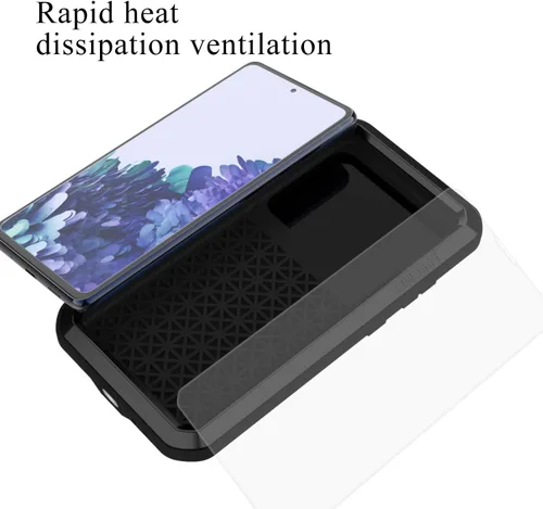 Miniatura 4 de LOVE MEI Funda militar resistente para Samsung Galaxy S20 FE 5G, con protector de pantalla de vidrio templado, a prueba de golpes, a prueba
