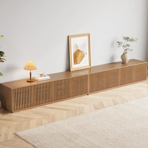 Soporte de TV grande de 2 piezas, centro de entretenimiento con 8 puertas y orificio para cable, consola de TV de 126 pulgadas para sala de estar,