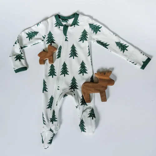 Miniatura 12 de ZippyJamz - Pijama orgánica para bebé con pies y cremallera para cambiar pañales fácil y rápido