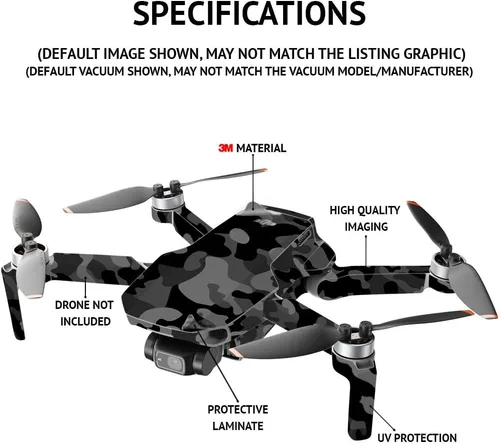 Miniatura 3 de MightySkins Compatible con DJI Mini 2 Dron portátil – Camuflaje rojo Funda protectora de vinilo duradera y única Fácil de aplicar, quitar