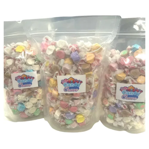 Miniatura 3 de The Candy Crave Gourmet - Caramelo de agua salada, 2.5 libras de sabores surtidos (150 piezas envueltas individualmente), Taffy Town Saltwater Taffy
