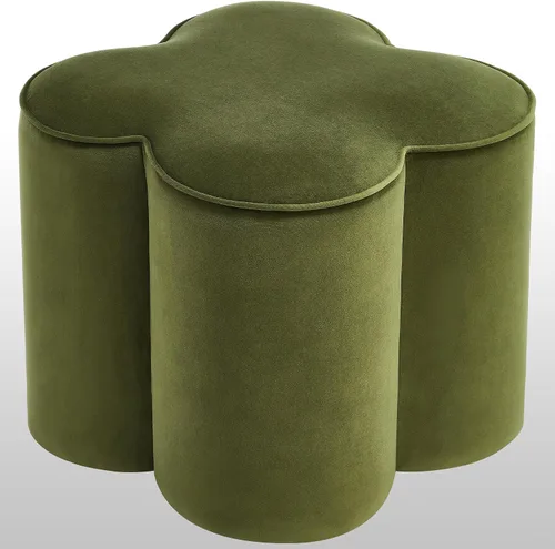 Miniatura 12 de Zesthouse – Otomana con forma de flor, reposapiés de terciopelo para sofá, taburete moderno para sala de estar, bonito taburete cuadrado