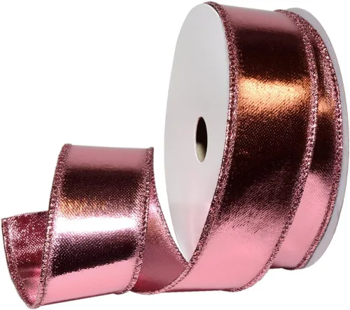Miniatura 6 de Morex Ribbon alámbrico Lamé cinta, 2 – 1/2" X 10 yd, color dorado