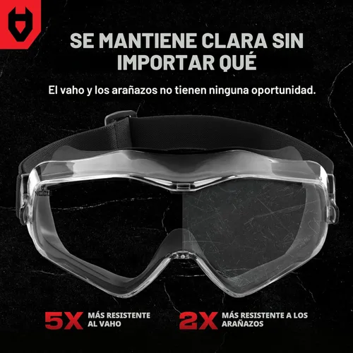 Miniatura 5 de NoCry Máscara de protección facial de seguridad para el trabajo con tecnología antivaho y antiarañazos de alta calidad, resistente certificado ANSI