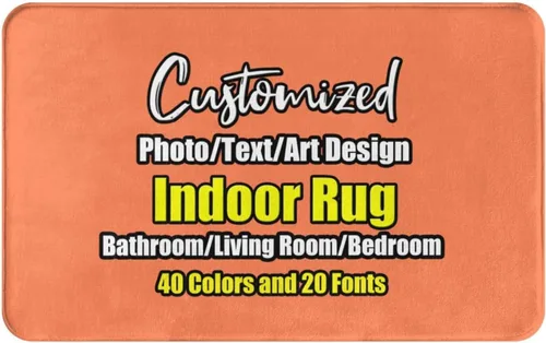 Miniatura 43 de sophiehome Customzied - Alfombras de baño con imagen de texto, alfombra de franela personalizada para interiores para el hogar, dormitorio, baño