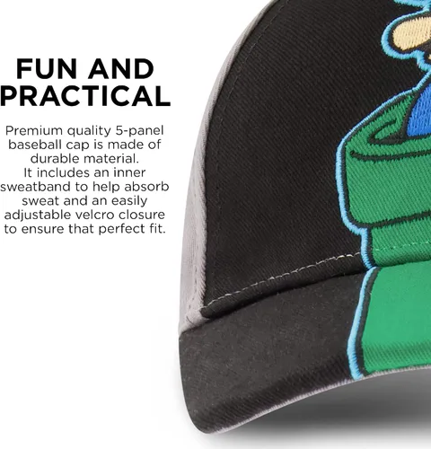 Miniatura 4 de Nintendo Boys Baseball Cap Super Mario Adjustable Kids Hat for Ages 4-7