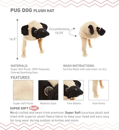 Miniatura 2 de DolliBu Gorro de felpa – Gorro de peluche de forro polar súper suave con orejeras, acogedor sombrero de invierno cálido para niños – Talla única