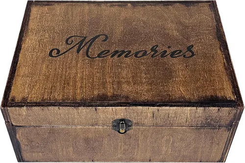 Miniatura 3 de Caja grande de madera para recuerdos, caja de madera para recuerdos, para bodas, caja de recuerdos grabada, caja de almacenamiento decorativa