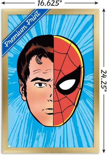 Miniatura 3 de Trends International Marvel Comics Spider-Man - Póster de pared con sentido de araña Versión con marco dorado