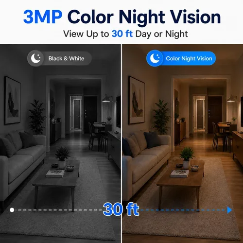 Miniatura 4 de Cámaras 5G para Seguridad del Hogar, Cámara de Seguridad Interior y Exterior de 3MP para Bebé/Anciano/Perro/Mascota/Niñera, Monitor WiFi para Bebé