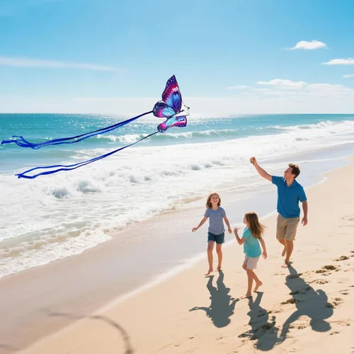 Miniatura 3 de Cometas de mariposa para niños y adultos, fácil de volar, cometa grande de una sola línea para niños y niñas, cometa de playa de 55 x 28 pulgadas