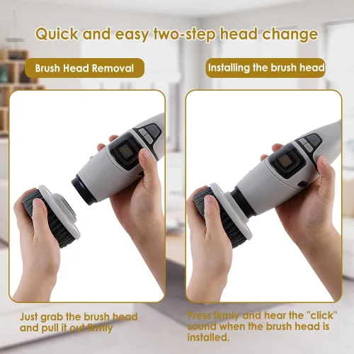 Miniatura 3 de Limpiador eléctrico giratorio 10 en 1, cepillo de limpieza eléctrico para baño, 10 cabezales de repuesto, cepillo de limpieza inalámbrico con brazo