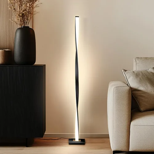 Miniatura 3 de Helix LED Lámpara de Suelo - Regulable estilo Urbano Contemporáneo Lámpara de Luz Moderna - Lámpara de pie alto con diseño decorativo - para Salón