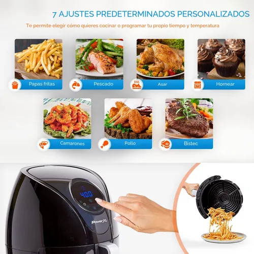 Miniatura 3 de PowerXL Air Fryer 7 QT Maxx Classic, freír al aire extra caliente, cocinar, crujiente, a la parrilla, asar, hornear, acabado de alto brillo