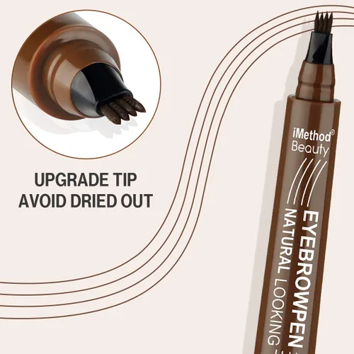 Miniatura 2 de iMethod - Bolígrafo para tatuaje de cejas con técnica actualizada de microblading, maquillaje de cejas de larga duración, resistente al agua y a