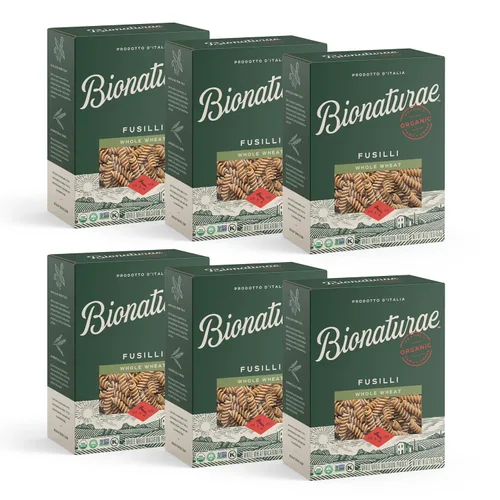 Miniatura 7 de Bionaturae Fusilli Pasta Fideos - Pasta orgánica sin gluten, pasta de arroz y lentejas, certificado Kosher, alta proteína, sin OMG, pasta Fusilli