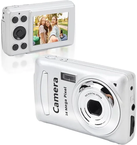 Cámara digital FHD 1080P para niños, 2.4 16MP 16X Zoom digital con enfoque automático, cámara para niños, mini cámaras para selfie para niños,