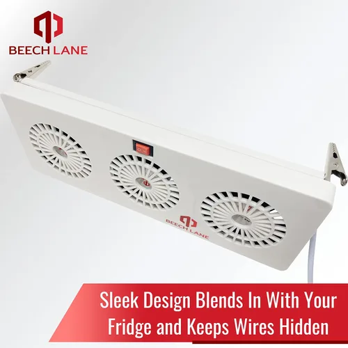 Miniatura 6 de Beech Lane Ventilador de aleta evaporador de refrigerador de 12 V, patente pendiente, tres ventiladores maximizan el flujo de aire, se fija a