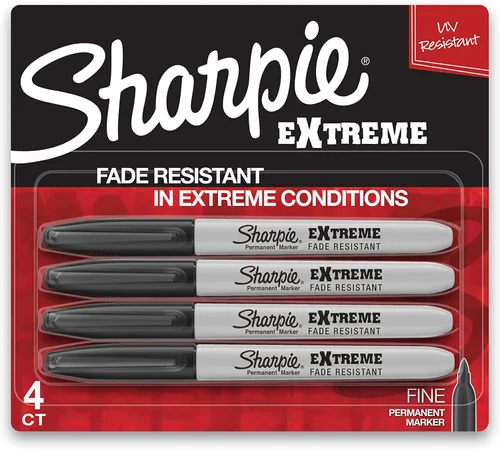 Miniatura 3 de Sharpie - Marcadores permanentes extremos de punta fina, negro, 4